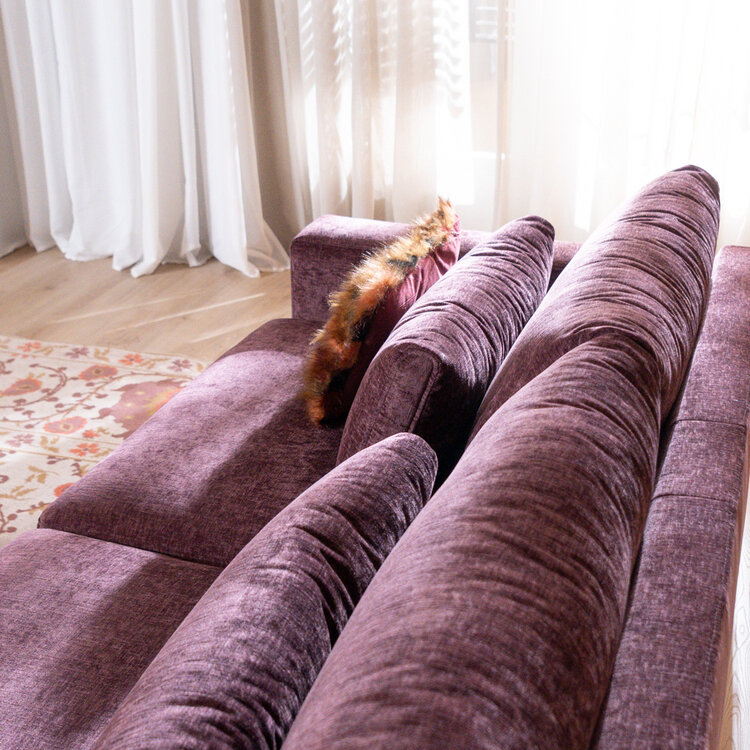 3-Sitzer Sofa Kyle Chenille paars