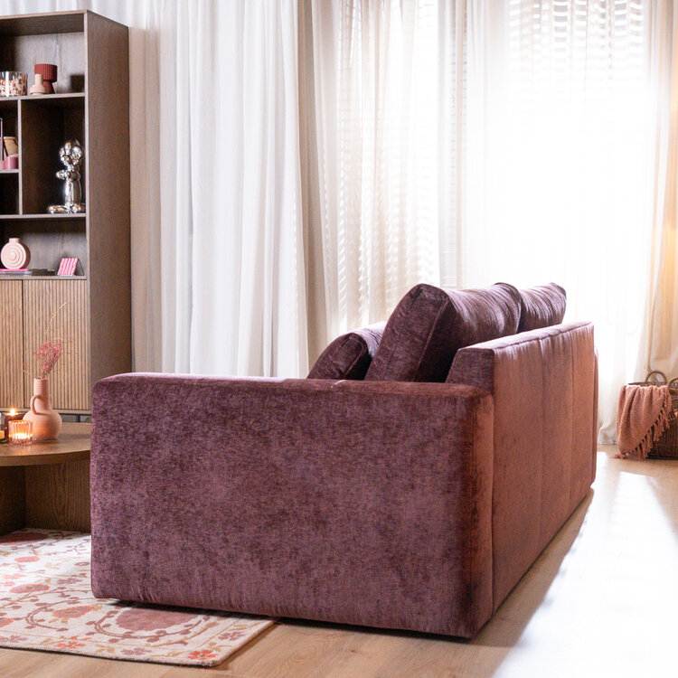 3-Sitzer Sofa Kyle Chenille paars