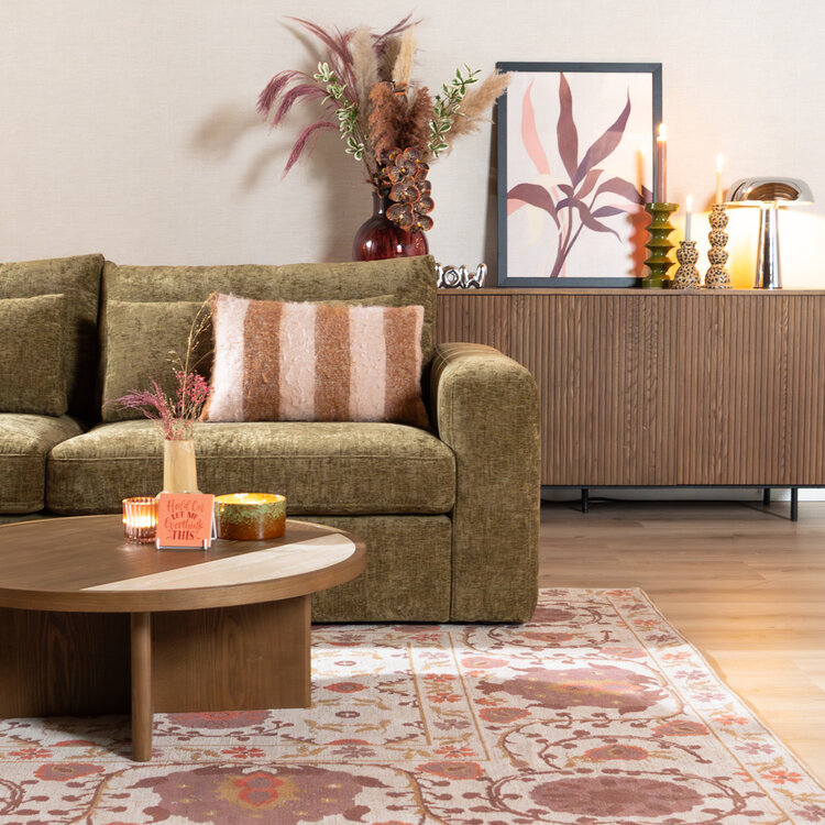 3-Sitzer Sofa Kyle Chenille olive grün