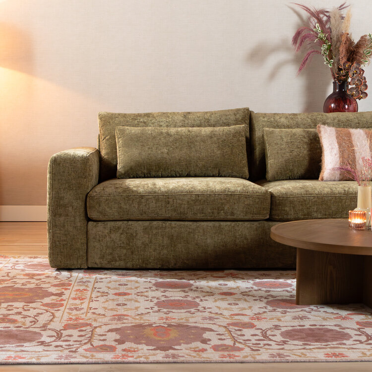 3-Sitzer Sofa Kyle Chenille olive grün