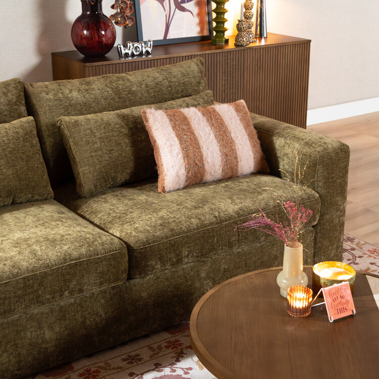 3-Sitzer Sofa Kyle Chenille olive grün