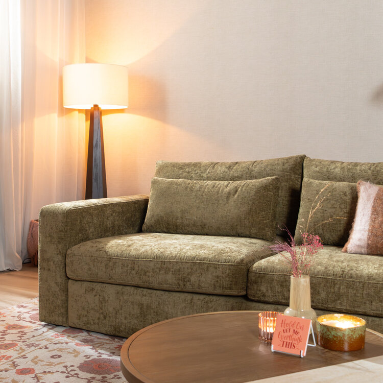 3-Sitzer Sofa Kyle Chenille olive grün