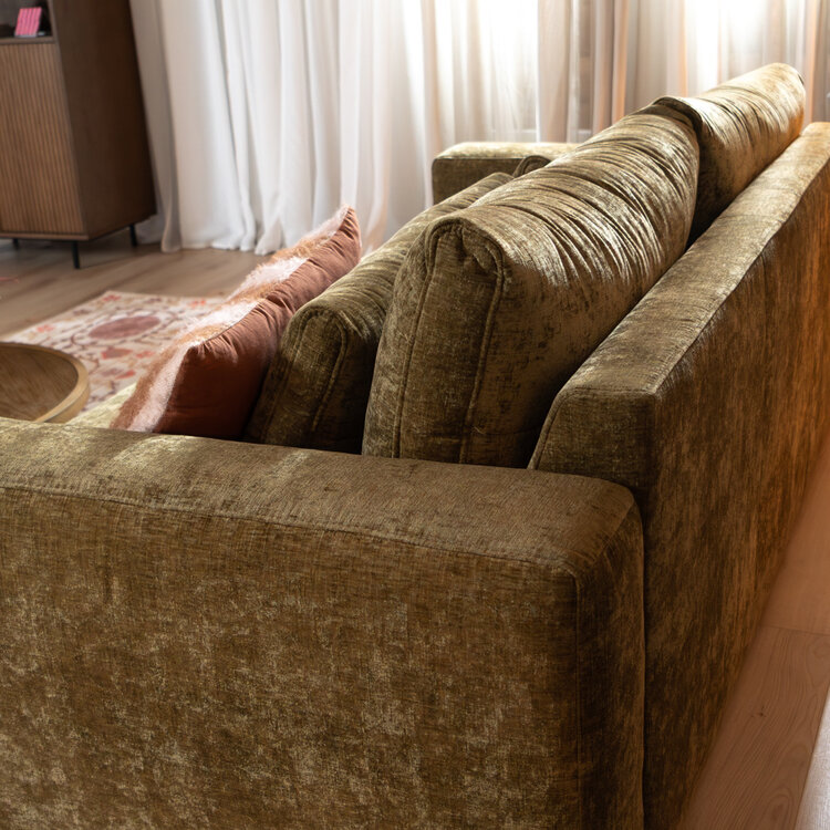 3-Sitzer Sofa Kyle Chenille olive grün