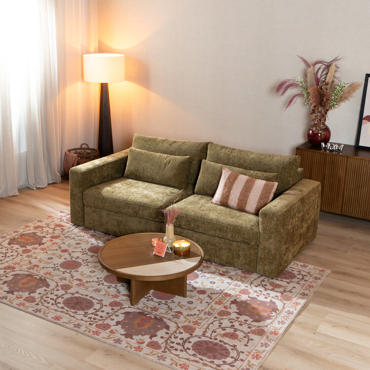 3-Sitzer Sofa Kyle Chenille olive grün