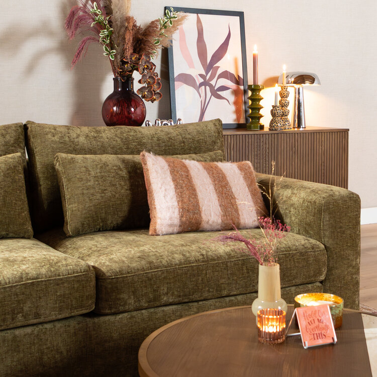 3-Sitzer Sofa Kyle Chenille olive grün