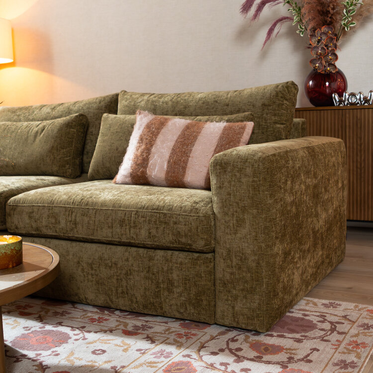 3-Sitzer Sofa Kyle Chenille olive grün