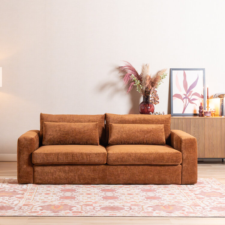 3-Sitzer Sofa Kyle Chenille Kupfer