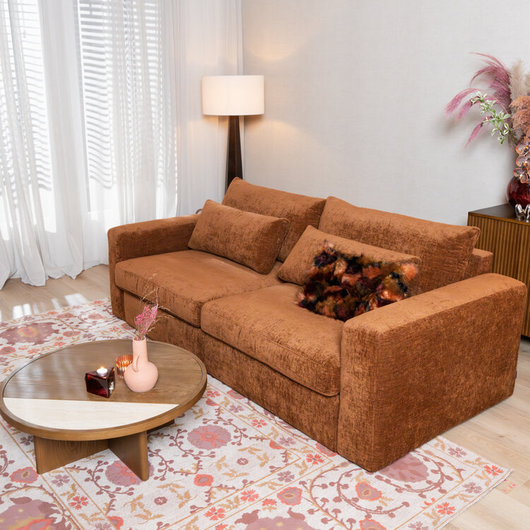 3-Sitzer Sofa Kyle Chenille Kupfer