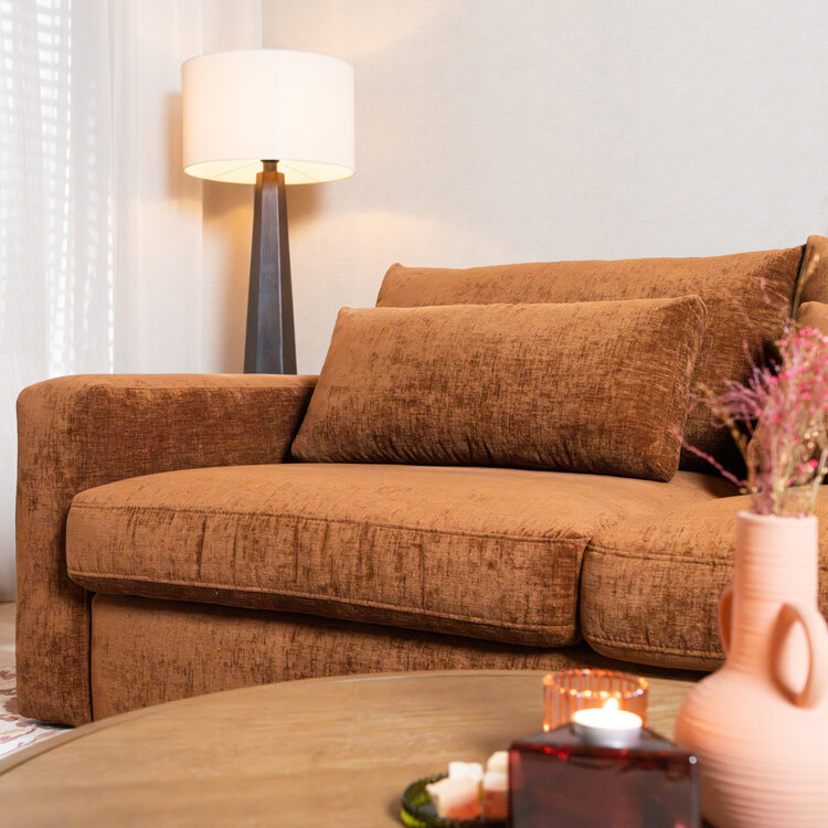 3-Sitzer Sofa Kyle Chenille Kupfer