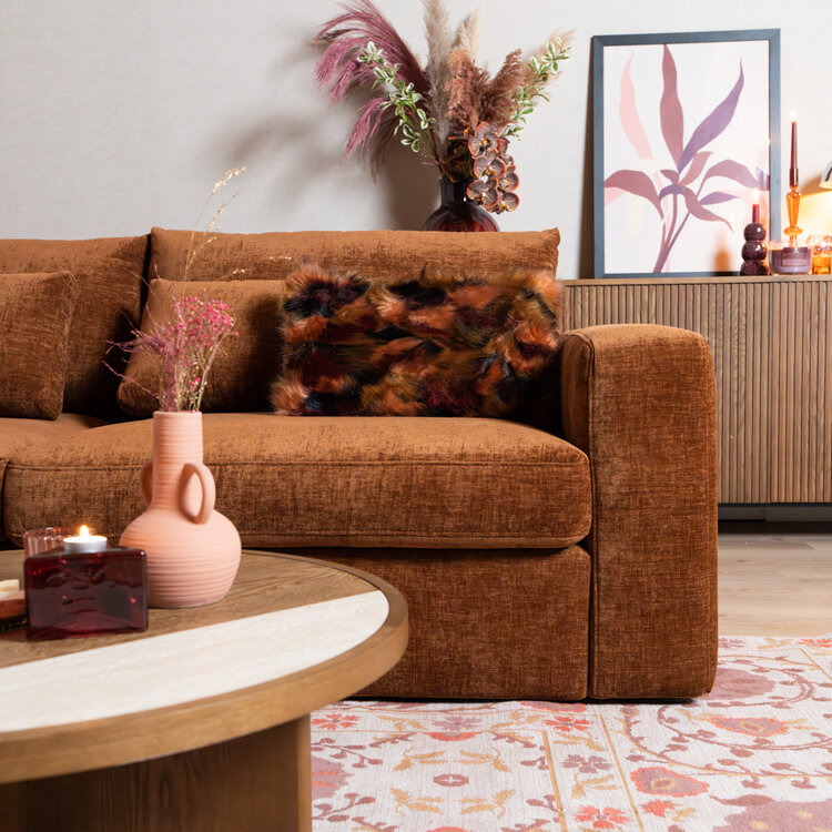 3-Sitzer Sofa Kyle Chenille Kupfer