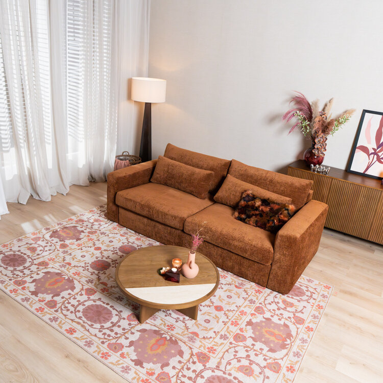 3-Sitzer Sofa Kyle Chenille Kupfer