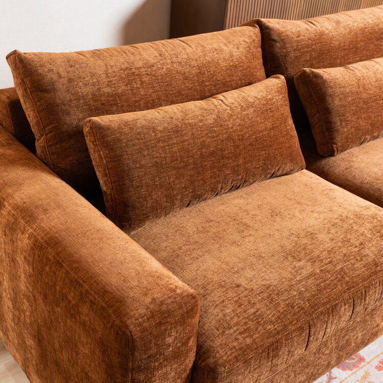 3-Sitzer Sofa Kyle Chenille Kupfer