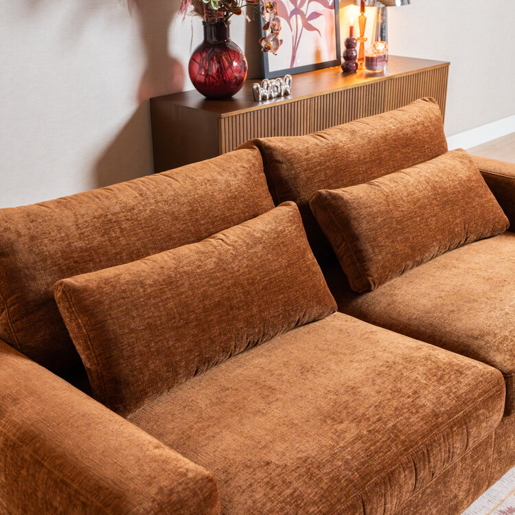 3-Sitzer Sofa Kyle Chenille Kupfer