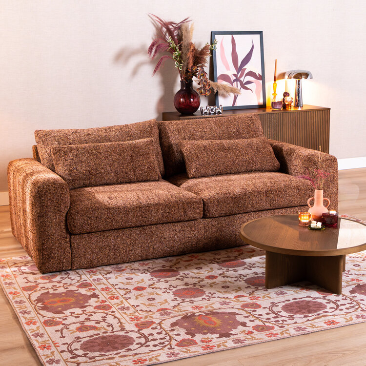 3-Sitzer Sofa Kyle Chenille rot