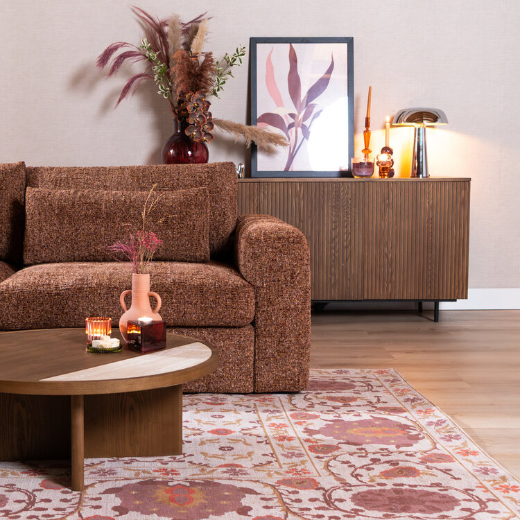 3-Sitzer Sofa Kyle Chenille rot