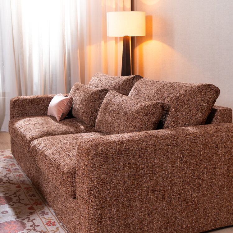3-Sitzer Sofa Kyle Chenille rot