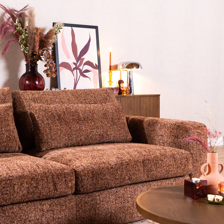 3-Sitzer Sofa Kyle Chenille rot