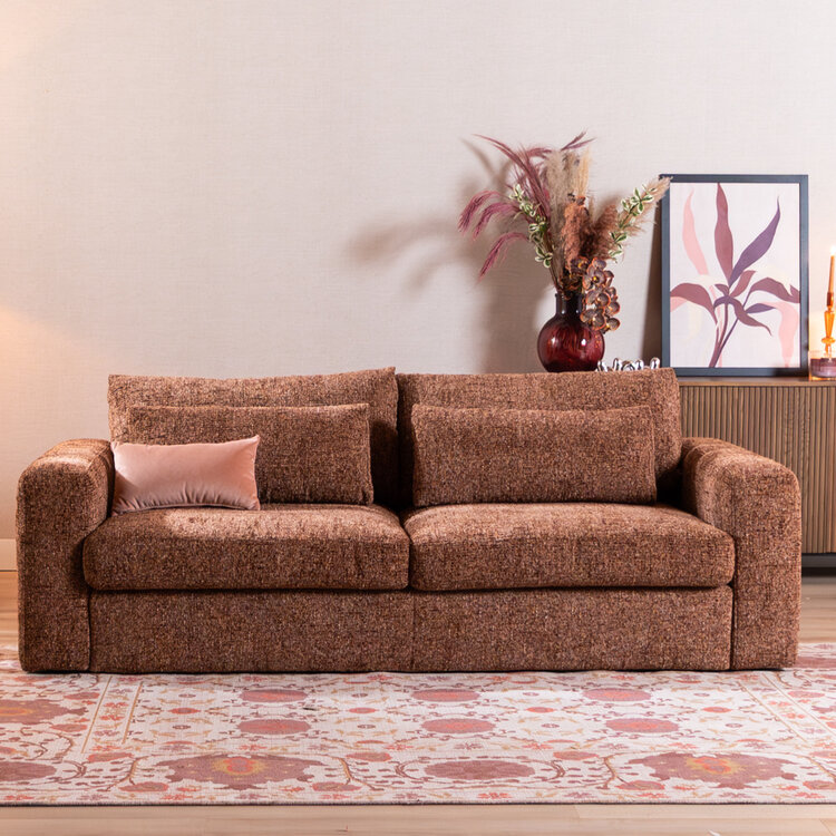 3-Sitzer Sofa Kyle Chenille rot