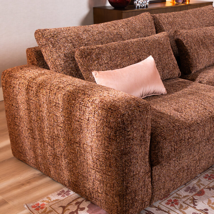 3-Sitzer Sofa Kyle Chenille rot