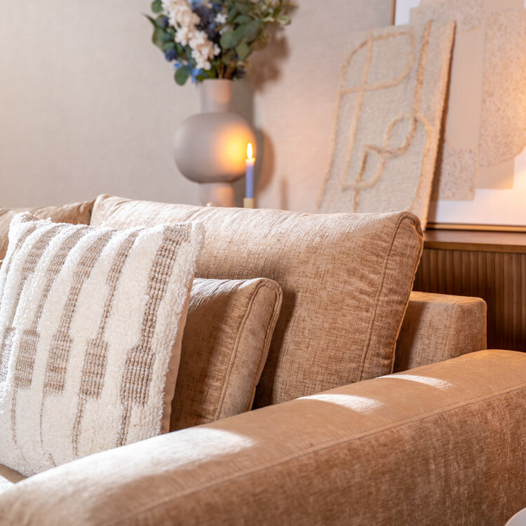 U-Sofa Kyle 6-Sitzer Chenille peach