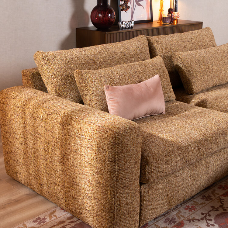 3-Sitzer Sofa Kyle Chenille ockergelb