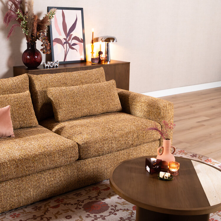 3-Sitzer Sofa Kyle Chenille ockergelb