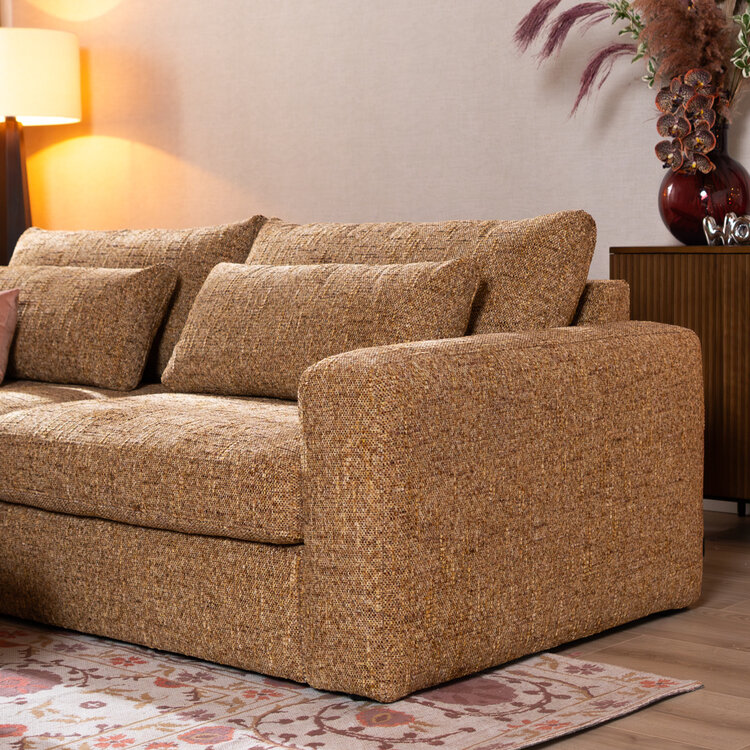 3-Sitzer Sofa Kyle Chenille ockergelb