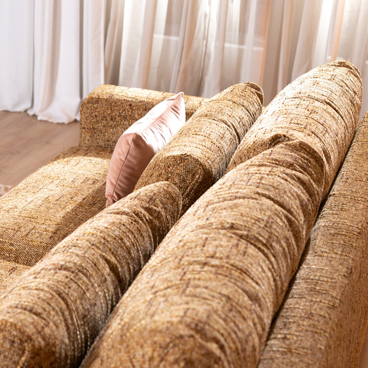 3-Sitzer Sofa Kyle Chenille ockergelb