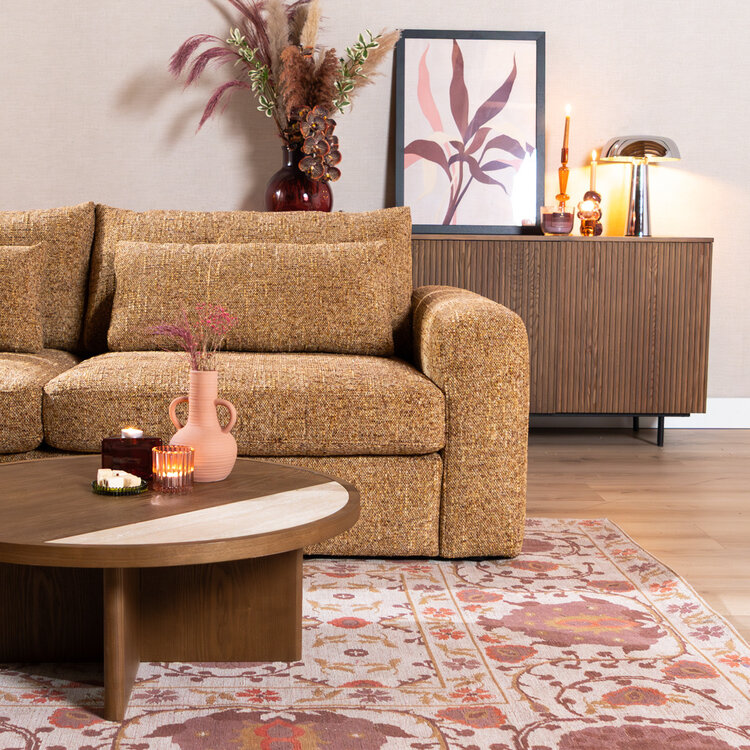 3-Sitzer Sofa Kyle Chenille ockergelb