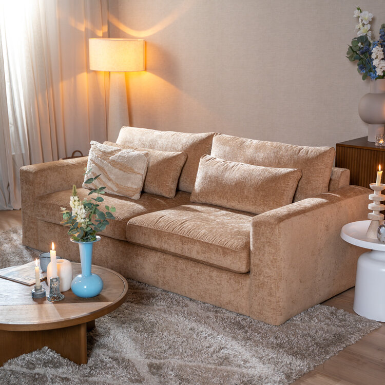 3-Sitzer Sofa Kyle Chenille peach