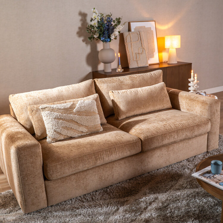 3-Sitzer Sofa Kyle Chenille peach