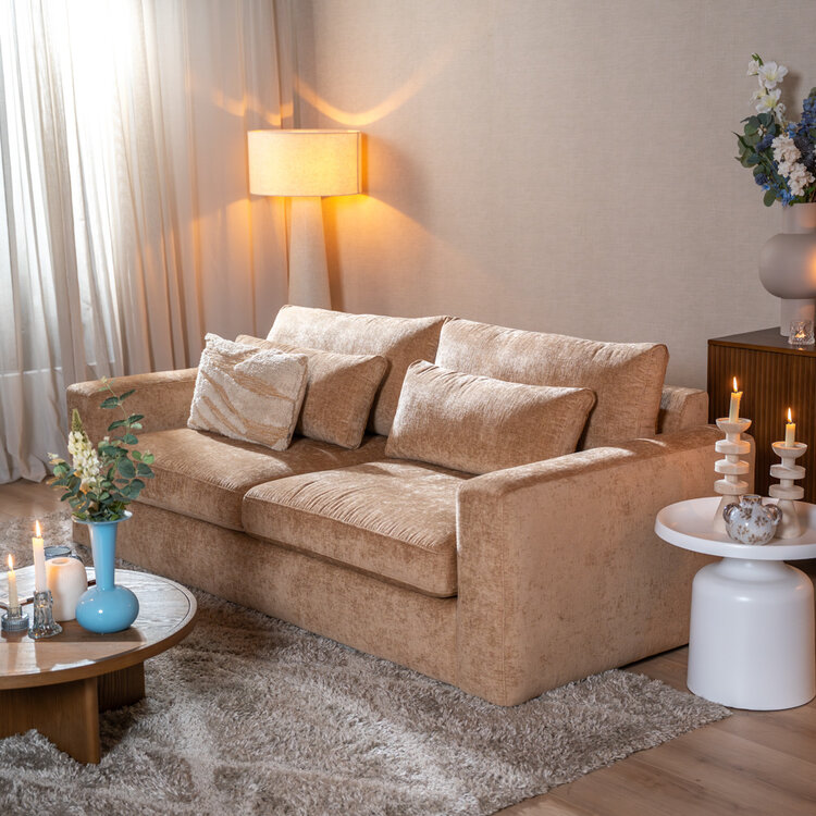 3-Sitzer Sofa Kyle Chenille peach