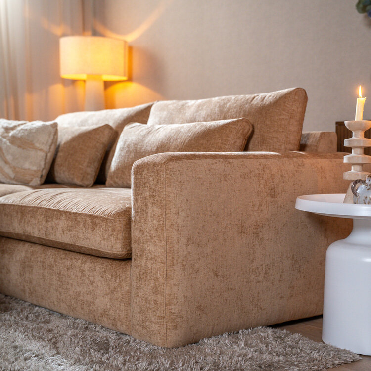 3-Sitzer Sofa Kyle Chenille peach