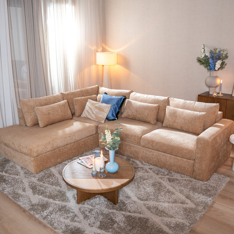 Ecksofa Kyle chenille peach links