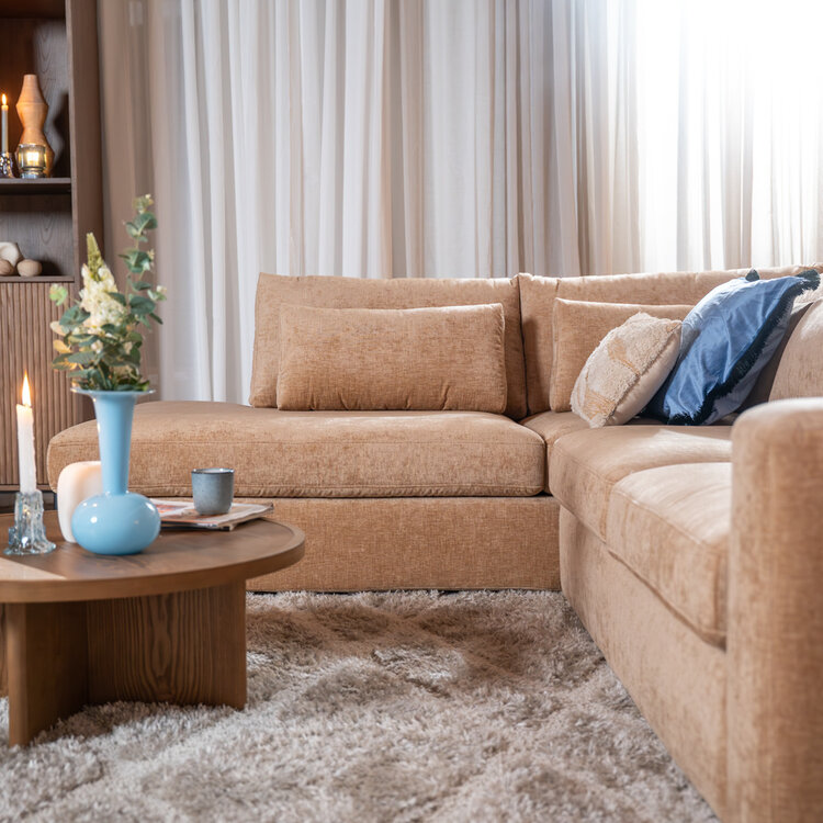 Ecksofa Kyle chenille peach links