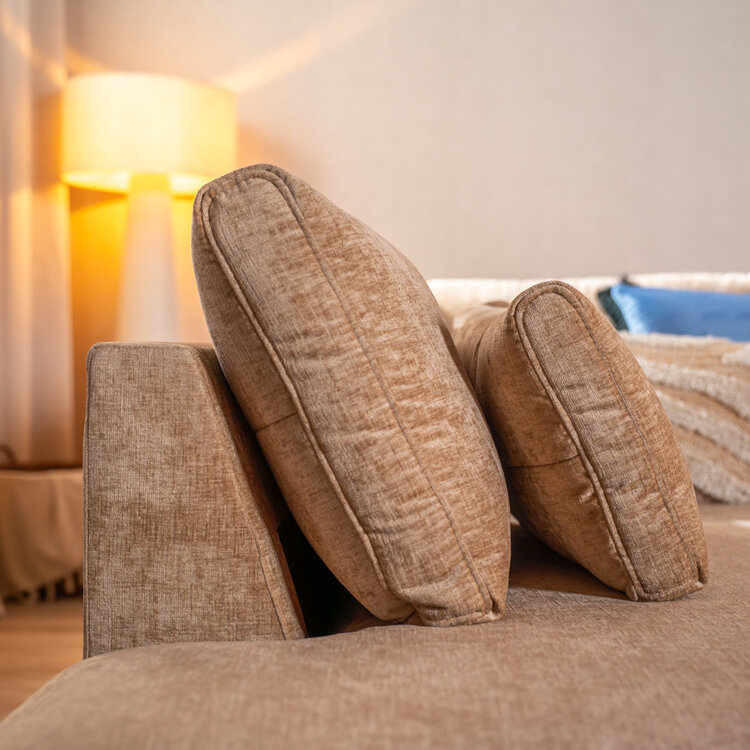 Ecksofa Kyle chenille peach links