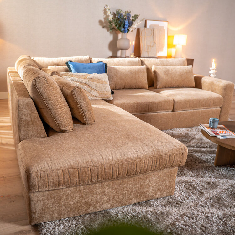 Ecksofa Kyle chenille peach links