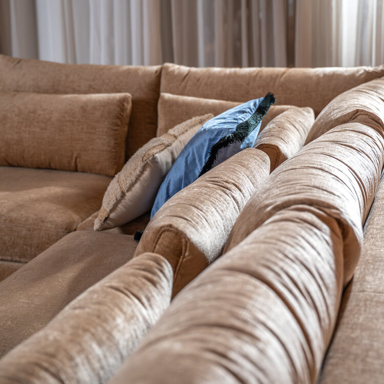 Ecksofa Kyle chenille peach links