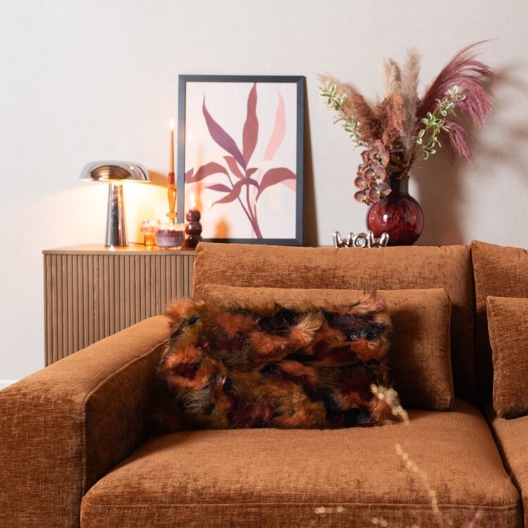 Ecksofa Kyle chenille kupfer rechts