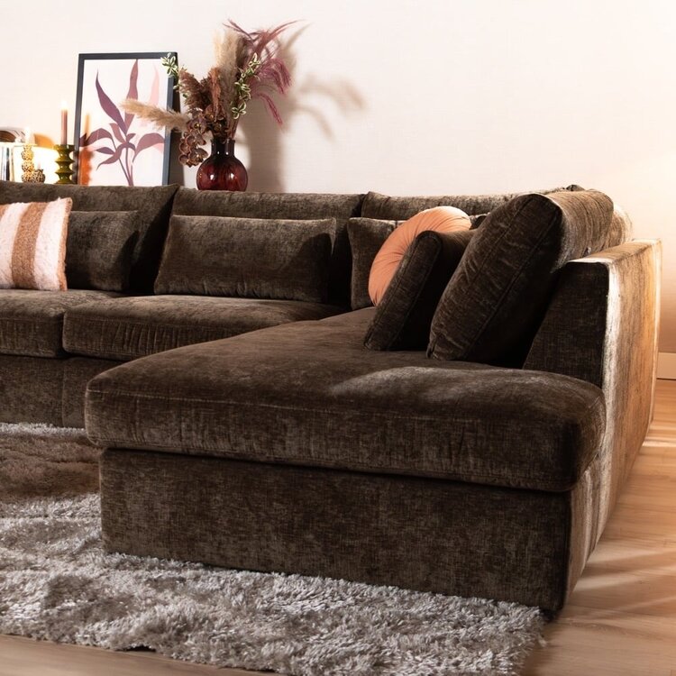 Ecksofa Kyle chenille mocha rechts