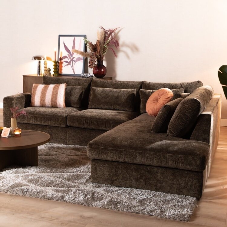 Ecksofa Kyle chenille mocha rechts
