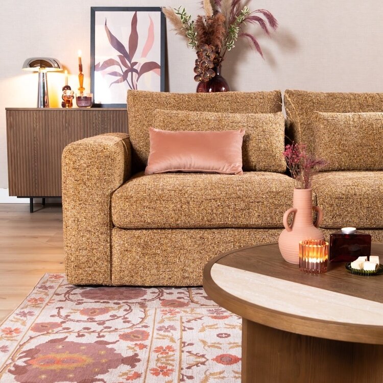 Ecksofa Kyle chenille ockergelb rechts