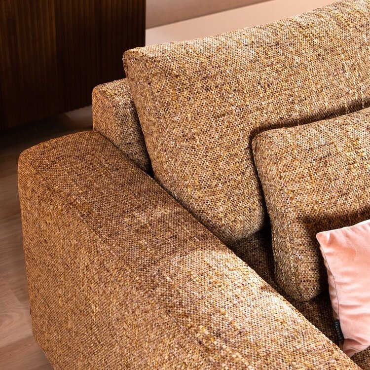 Ecksofa Kyle chenille ockergelb rechts