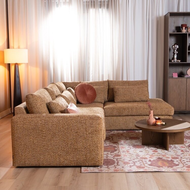 Ecksofa Kyle chenille ockergelb rechts