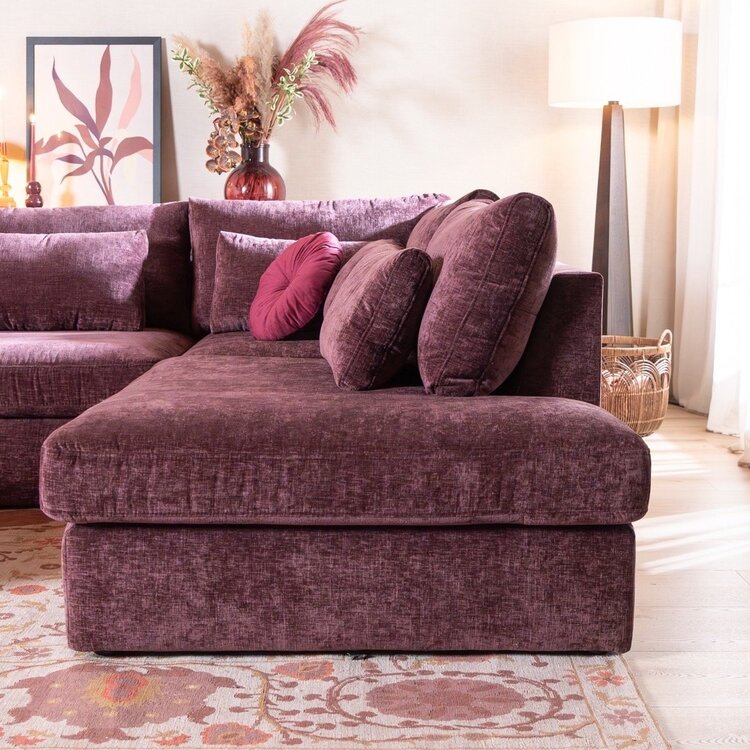 Ecksofa Kyle chenille lila rechts