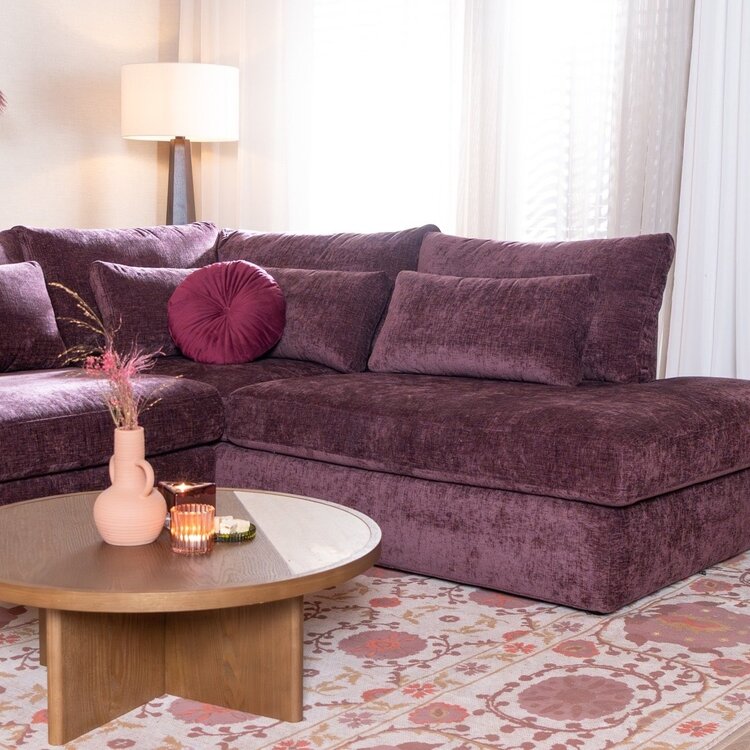 Ecksofa Kyle chenille lila rechts