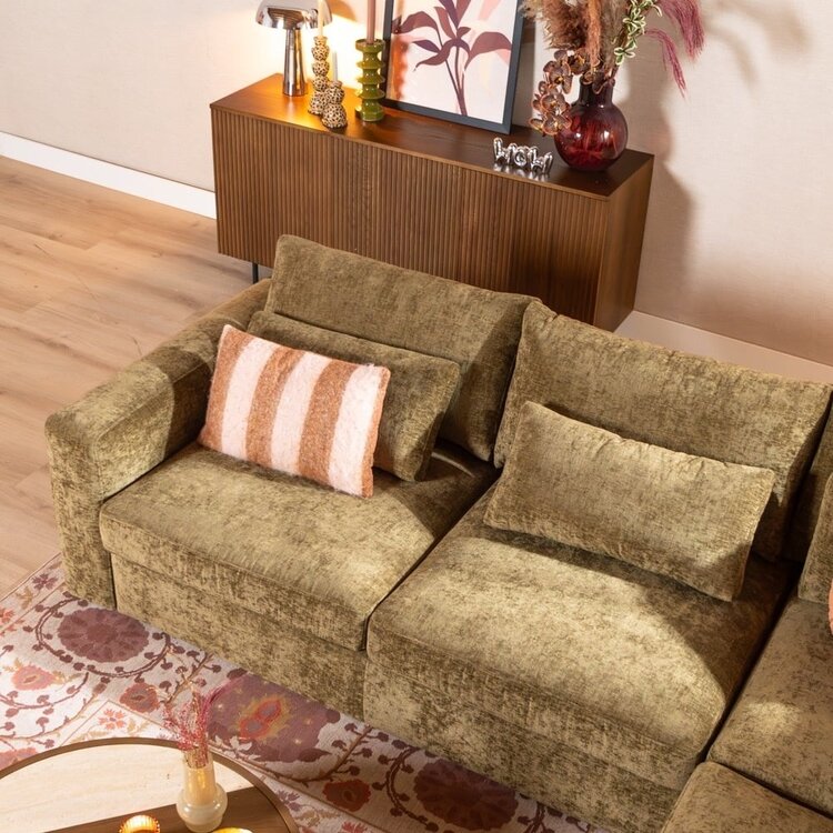 Ecksofa Kyle chenille grün rechts