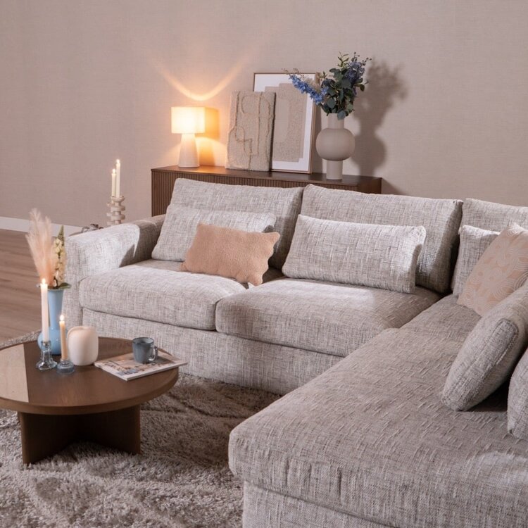 Ecksofa Kyle chenille sand grey rechts