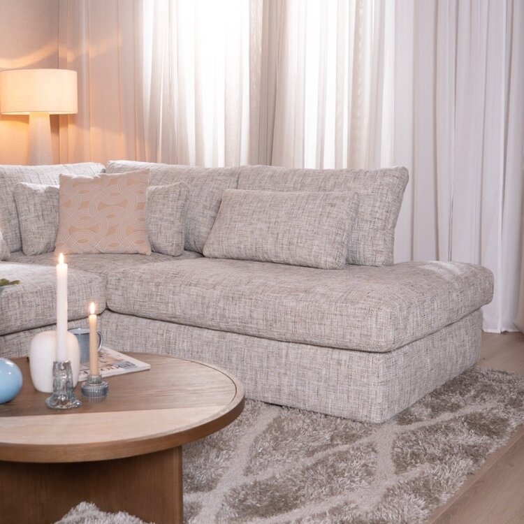 Ecksofa Kyle chenille sand grey rechts