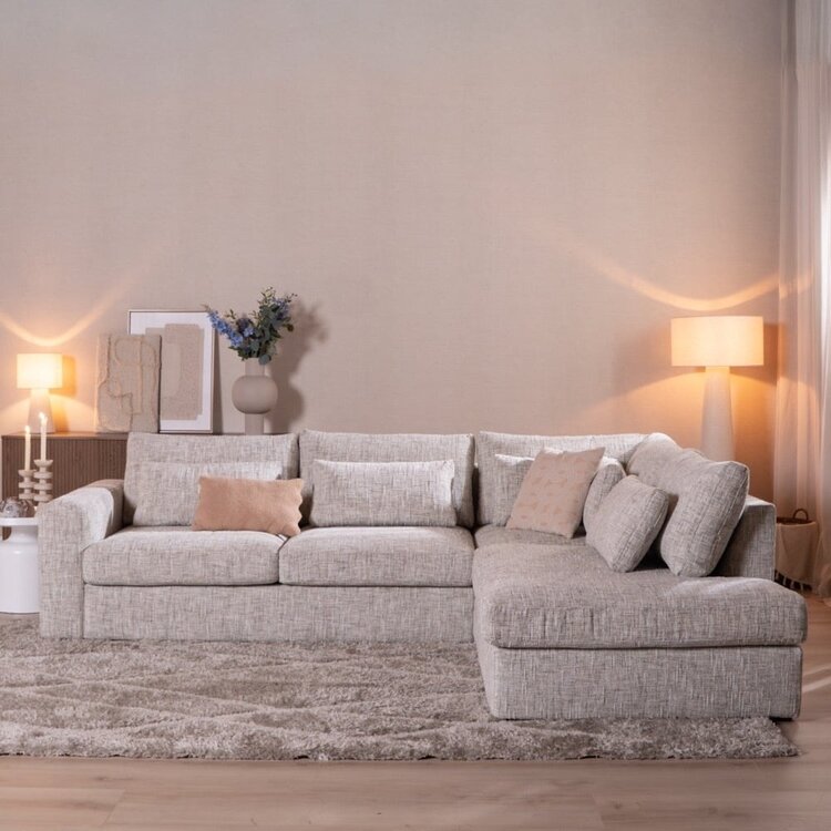 Ecksofa Kyle chenille sand grey rechts